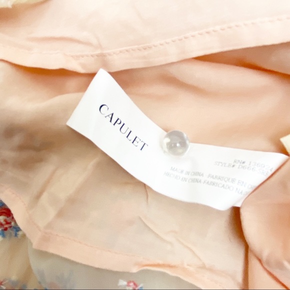 Capulet x Anthropologie Sheer Rosewood Embroidered Prairie Dress Cottagecore - Picture 12 of 14